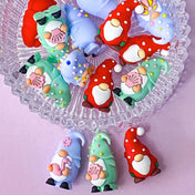 jumbo 3d chunky big large silicone bead beads uk cute kawaii craft supplies shop store jewellery making beaded pens build make your own red christmas gnome gnomes mint green pretty summer shell design pale light blue flamingo flamingos 34mm