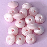 silicone spacer spacers bead beads abacus disc disk flat flattened 12mm 7mm thin bead beads uk cute kawaii craft supplies shop store pink white blue grey gold golden pretty jewellery supplies making beaded pen pens gift gifts pearl pearly pearlescent metallic 