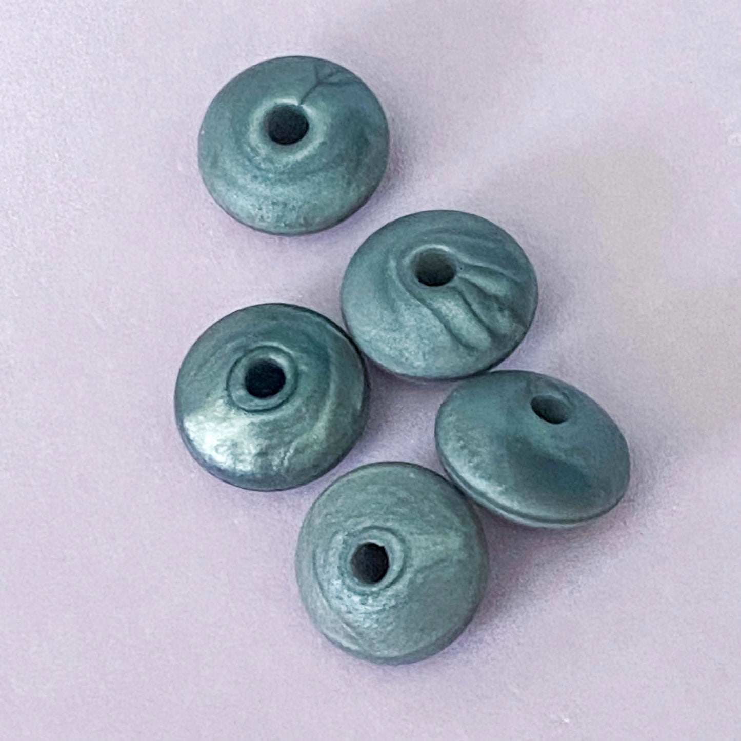 silicone spacer spacers bead beads abacus disc disk flat flattened 12mm 7mm thin bead beads uk cute kawaii craft supplies shop store pink white blue grey gold golden pretty jewellery supplies making beaded pen pens gift gifts pearl pearly pearlescent metallic 
