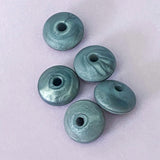 silicone spacer spacers bead beads abacus disc disk flat flattened 12mm 7mm thin bead beads uk cute kawaii craft supplies shop store pink white blue grey gold golden pretty jewellery supplies making beaded pen pens gift gifts pearl pearly pearlescent metallic 