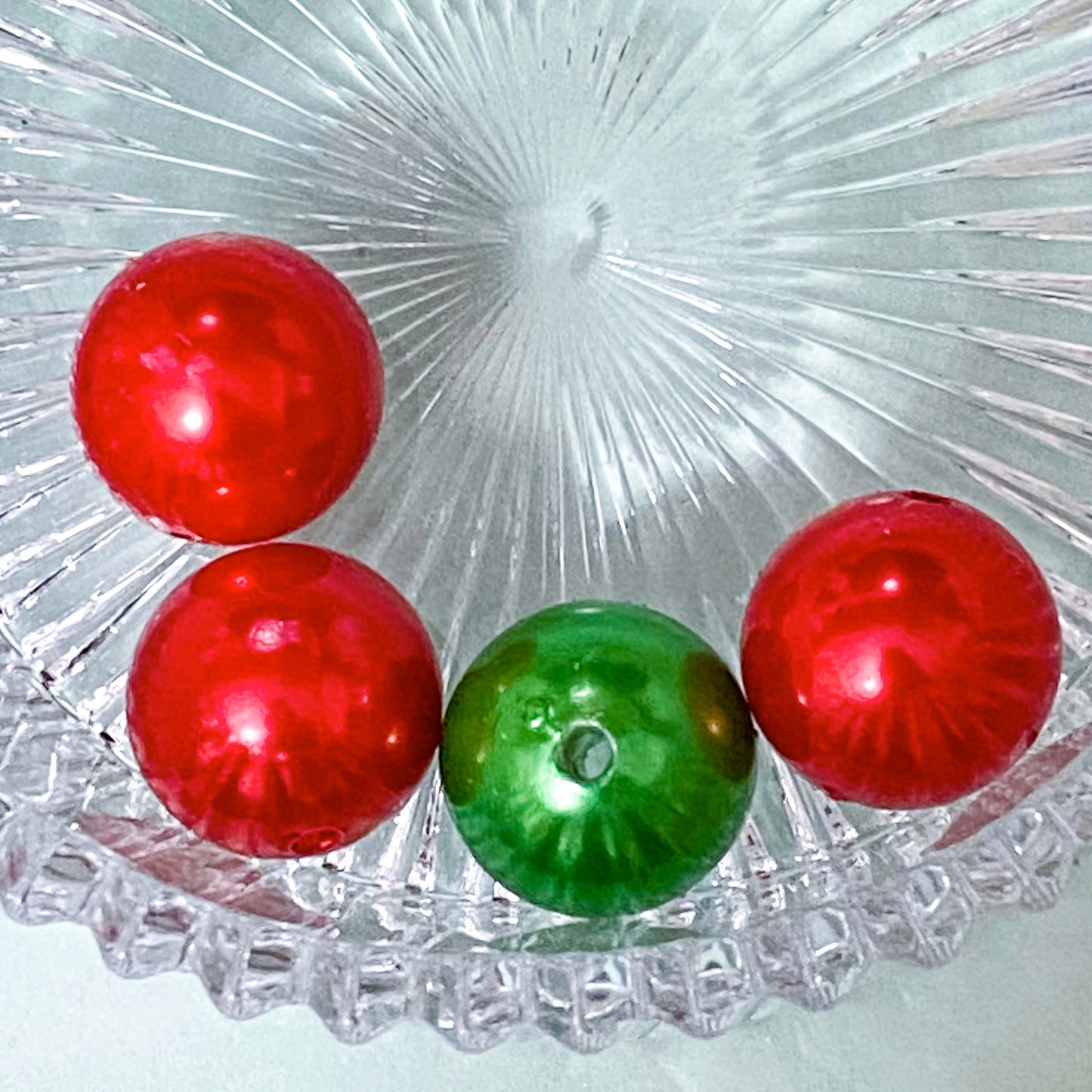 Extra Large Acrylic Beads 20mm Christmas Colours & PEN BLANKS