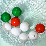 Extra Large Acrylic Beads 20mm Christmas Colours
