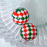 Extra Large Acrylic Beads 20mm Christmas Colours
