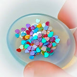 small mini tiny sequin sequins heart hearts iridescent embellishments shimmery colourful uk cute kawaii craft supplies shop store 3mm