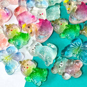 Cute kawaii glitter resin resins fb fbs flatbacks flat back Uk craft supplies shop store bunny rabbit rabbits rainbow glittery chunky cat cats kitty bow bows blue butterfly butterflies Swan Dino dinosaur dinosaurs 