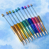 metallic pen base for beaded pens build your own make bead black ballpoint ink slim uk cute kawaii starter kit metal stationery supplies shop store