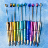 metallic pen base for beaded pens build your own make bead black ballpoint ink slim uk cute kawaii starter kit metal stationery supplies shop store
