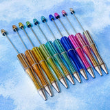 metallic pen base for beaded pens build your own make bead black ballpoint ink slim uk cute kawaii starter kit metal stationery supplies shop store