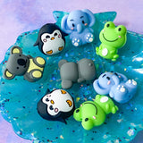 chunky silicone bead beads jumbo large big for build your own making beaded pen pens uk cute kawaii frog frogs elephant elephants koala bear bears koalas penguin penguins blue green grey stationery craft supplies shop store