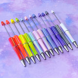 opalescent pearlescent pearl pen base for build your own make beaded pens uk cute kawaii black ballpoint ink shiny iridescent bright bases pink blue lilac rainbow white yellow green orange red