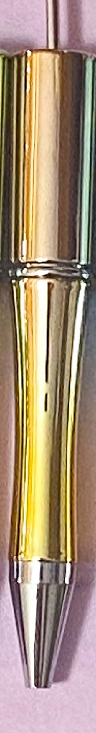 GLOSSY FOIL PEN BASE Blank for Build Your Own Pens - Black Ballpoint Ink