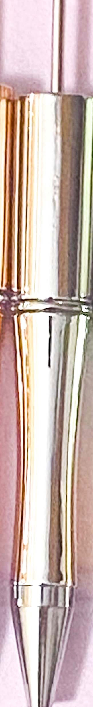 GLOSSY FOIL PEN BASE Blank for Build Your Own Pens - Black Ballpoint Ink