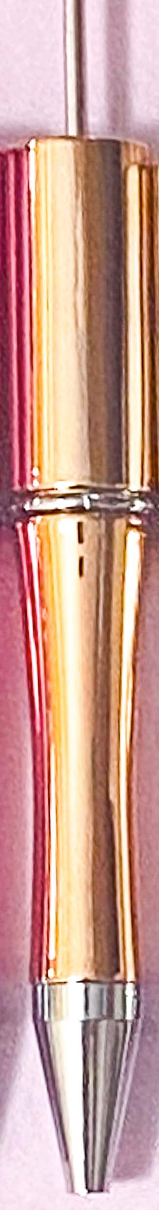 GLOSSY FOIL PEN BASE Blank for Build Your Own Pens - Black Ballpoint Ink