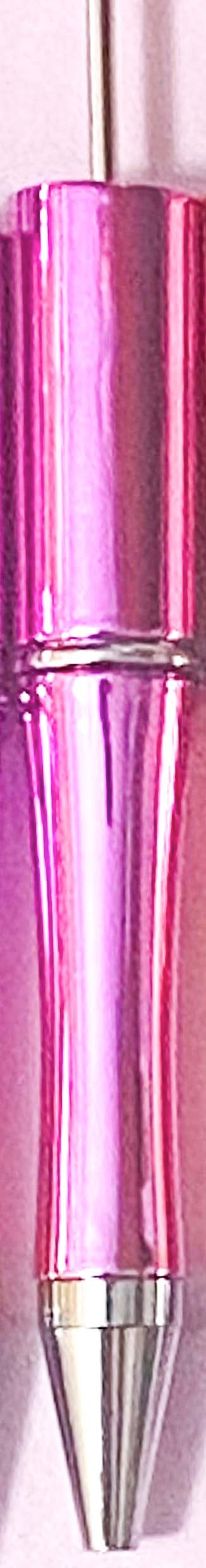 GLOSSY FOIL PEN BASE Blank for Build Your Own Pens - Black Ballpoint Ink