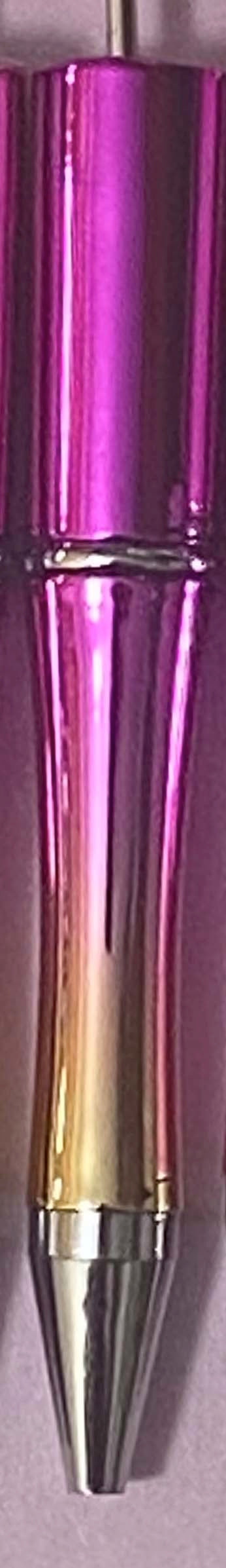 GLOSSY FOIL PEN BASE Blank for Build Your Own Pens - Black Ballpoint Ink