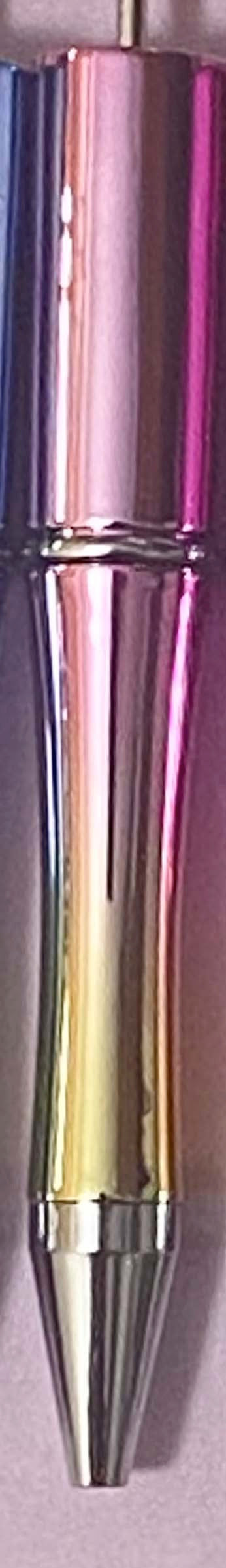 GLOSSY FOIL PEN BASE Blank for Build Your Own Pens - Black Ballpoint Ink