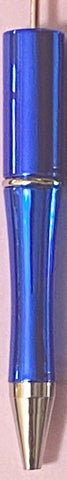GLOSSY FOIL PEN BASE Blank for Build Your Own Pens - Black Ballpoint Ink