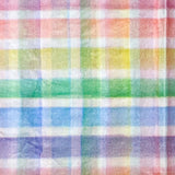 plaid checked check pastel rainbow patterned tissue paper on white