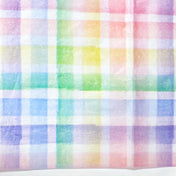 plaid checked check pastel rainbow patterned tissue paper on white 