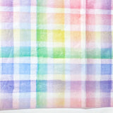 plaid checked check pastel rainbow patterned tissue paper on white 