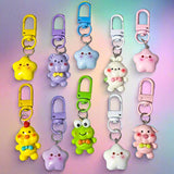 cute kawaii keyclip keyring keychain bag charm decorative charms animal animals star stars resin uk gift gifts shop store pink pig green frog bunny rabbit lilac bear yellow chick presents