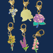 bag charm charms key chain ring keyring keychain gold golden heart flower flowers floral plants pretty garden iris hydrangea sunflower sunflowers lupin pink purple lilac yellow orange blue uk cute kawaii gift gifts shop store planner addict addicts stoking filler fillers