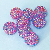 JUMBO PAVE Acrylic BEADS Super Sparkly AB Rhinestone 20mm