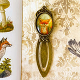 fox woodland letterbox gift set with vintage clear sticker book, botanical stickers, enamel fox pin and antique style fox metal bookmark
