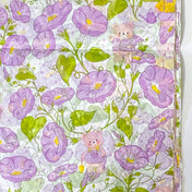 lilac mauve violet floral flower flowers morning glory pattern tissue paper wrap sheet sheets pack pink bear bears cute kawaii stationery packaging supplies uk shop store wrapping gift gifts