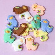 cute kawaii llama llamas alpaca alpacas bead beads huge very large big chunky pvc silicone uk craft supplies shop store beaded jewellery pens make your own keyring blue mint green yellow peach brown 30mm 31mm