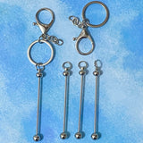 silver or black tone sturdy clip rings keychain key ring chain clip clips charm charms uk cute kawaii craft supplies jewellery making shop store build your own make 