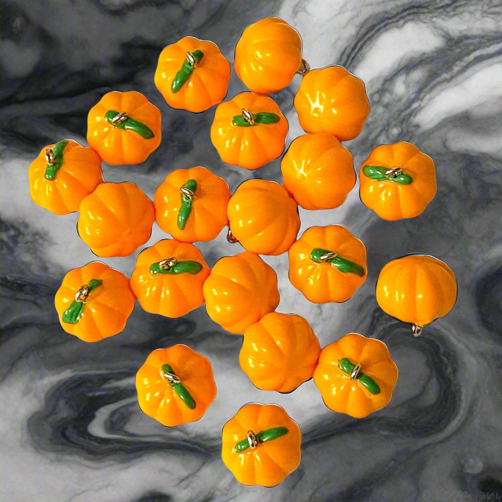 spooky resin chunky charm charms pendant pendants pumpkin pumpkins orange round uk craft supplies shop store cute kawaii leaf leaves fun silver tone hook