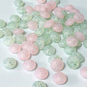 glitter glittery sparkly silicone bead beads bean abacus spacer spacers 12mm by 7mm pale pink light green craft supplies shop store uk cute kawaii make beaded pen pens jewellery