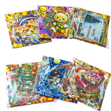 clear plastic pet sticker stickers cute kawaii festive christmas stationery pack of 30 large square colourful traditional winter fun kids uk planner addict shop store