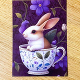 uk individual floral flower flowers postcard postcards art animal animals beautiful cute kawaii china teacup cup cups hare rabbit frog bear dog puppy parrot cockatoo mouse 300gsm quality stickers stationery supplies shop store pretty colourful ornate opulent