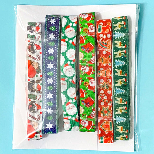 Limited ELASTIC RIBBONS BUNDLE- 🎄CHRISTMAS (A)🎄 9 Yards