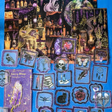 Magical Curiosity Letterbox Gift Set- Gothic Botanical Stickers, Postcards & Feather Bookmark