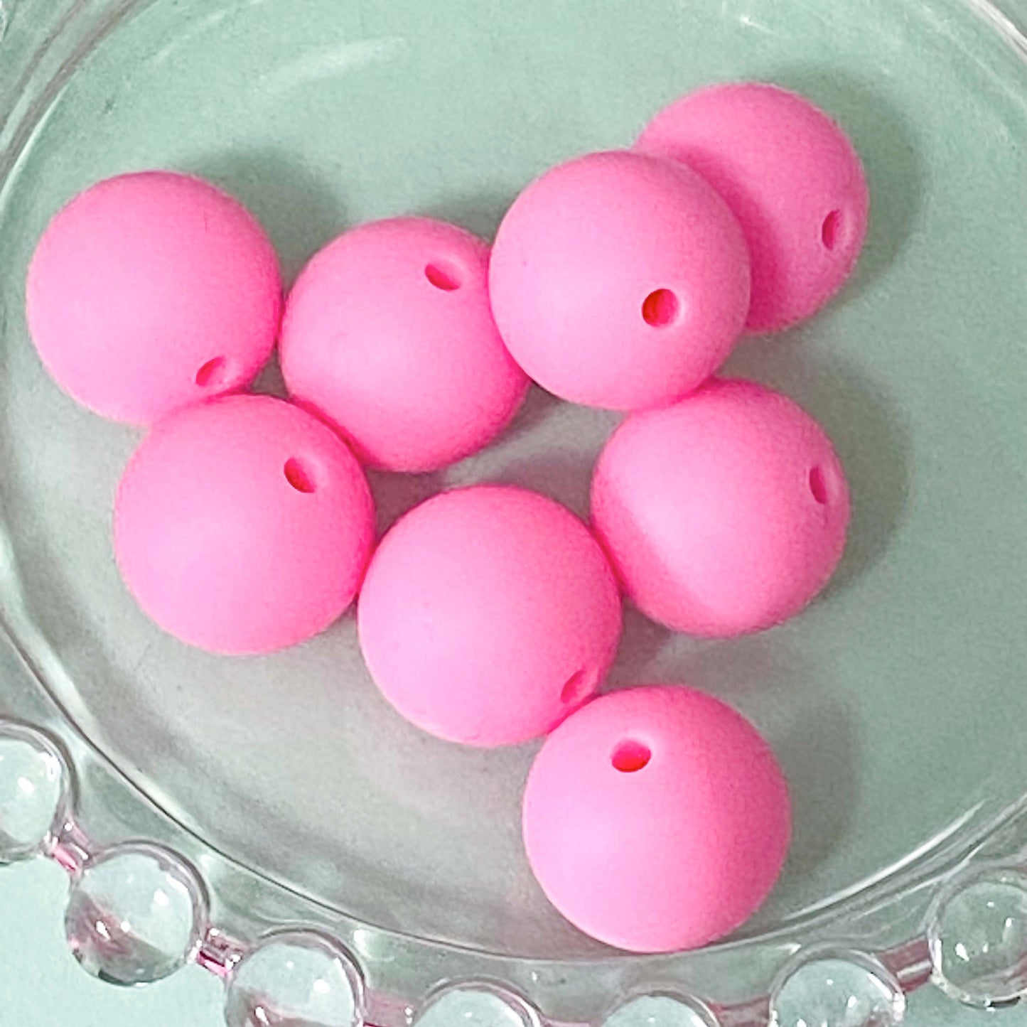 TROPICAL FLAMINGO Themed SILICONE BEADS