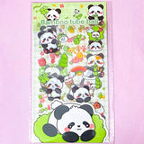 clear plastic sticker stickers sheet pvc sheet sheets pack packs 4 stationery gift gifts store supplies shop planner addict addicts penguin penguins panda pandas brown bear yellow bears raccoon raccoons cute kawaii 