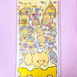 clear plastic sticker stickers sheet pvc sheet sheets pack packs 4 stationery gift gifts store supplies shop planner addict addicts penguin penguins panda pandas brown bear yellow bears raccoon raccoons cute kawaii 