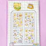 clear plastic sticker stickers sheet pvc sheet sheets pack packs 4 stationery gift gifts store supplies shop planner addict addicts penguin penguins panda pandas brown bear yellow bears raccoon raccoons cute kawaii 