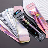 display bag bags cello long pen storage packaging supplies uk cute kawaii shop store pink lilac blue mint green stationery craft supplies big self seal resealable holo holographic pattern patterned heart heart black silver gold rose textured white pearlescent