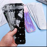 display bag bags cello long pen storage packaging supplies uk cute kawaii shop store pink lilac blue mint green stationery craft supplies big self seal resealable holo holographic pattern patterned heart heart black silver gold rose textured white pearlescent