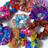 scrunchies scrunchie hair accessory metallic rainbow ombre colourful bright uk cute kawaii gift gifts kids presents