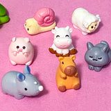 Cute Individual 3D Resin ANIMAL FIGURINES 2 Exotic Farm & Zoo