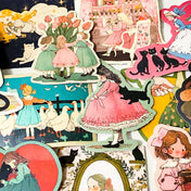 Storybook Reverie - Vintage Childhood Sticker Collection (50pcs)