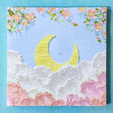 oil painting stick memo memos note pad notes post it cute kawaii landscape pretty purple pink blue green ocean seashore field mountain hills fuji uk stationery shop store planner supplies gift gifts art