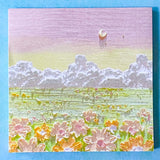 oil painting stick memo memos note pad notes post it cute kawaii landscape pretty purple pink blue green ocean seashore field mountain hills fuji uk stationery shop store planner supplies gift gifts art