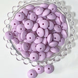 SILICONE BEAD BEANS 12mm x 7mm thick PERFECT SPACER DISC Single & MIXED