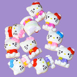 JUMBO ACRYLIC IRIDESCENT Cute Animal Beads DOG CAT BUNNY & BEAR